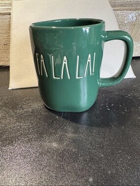 Green 'Fa La La!' Mug Rae Dunn